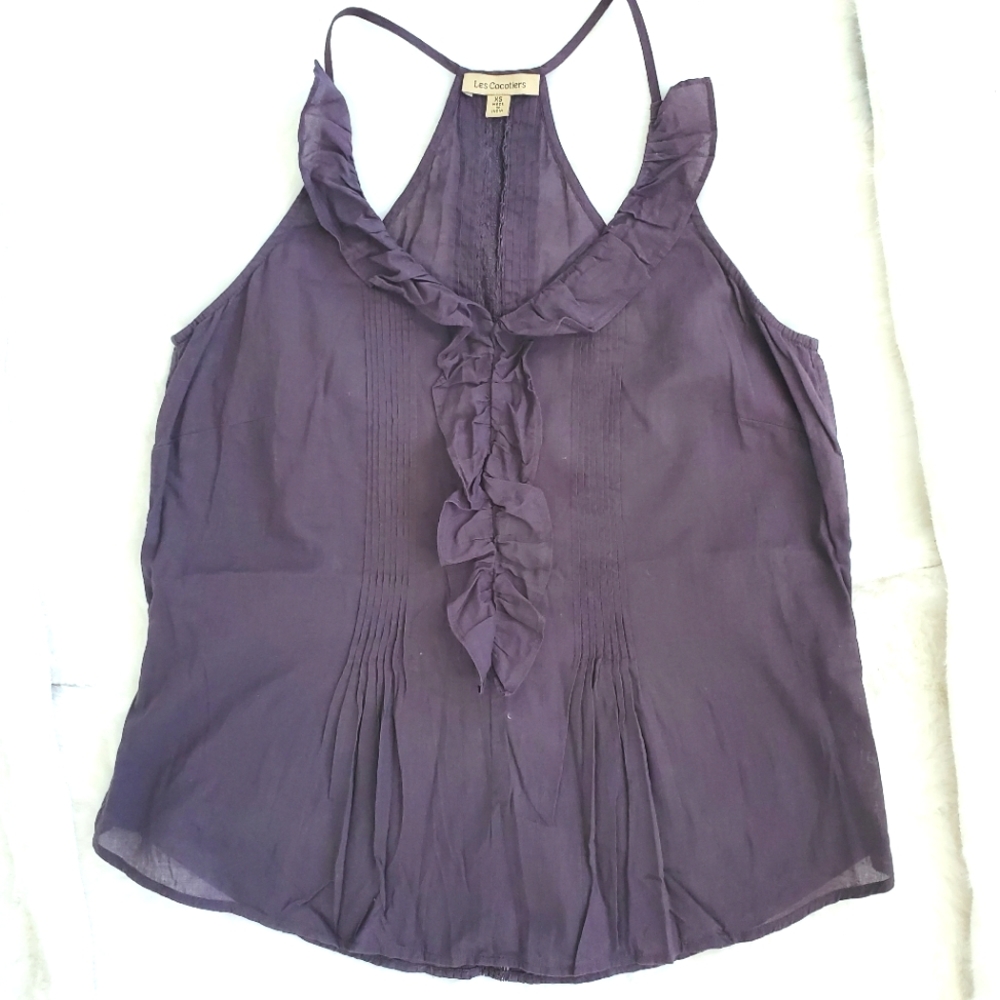 Les Cocotiers 100%Purple Cotton top